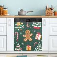 thumbnail image 1 of Yayeee Magnetic Dishwasher Cover for The Front Decoration Home Kitchen Machine Sticker Protector, Green Christmas Gingerbread, 1 of 6