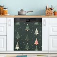 thumbnail image 1 of Yayeee Magnetic Dishwasher Cover for The Front Decoration Home Kitchen Machine Sticker Protector, Green Christmas Trees, 1 of 6