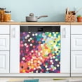 thumbnail image 1 of Yayeee Magnetic Dishwasher Cover for The Front Decoration Home Kitchen Machine Sticker Protector, Green Colorful Circles, 1 of 6