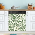 thumbnail image 1 of Yayeee Magnetic Dishwasher Cover for The Front Decoration Home Kitchen Machine Sticker Protector, Green Floral, 1 of 6