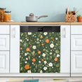 thumbnail image 1 of Yayeee Magnetic Dishwasher Cover for The Front Decoration Home Kitchen Machine Sticker Protector, Green Flowers Pattern, 1 of 6
