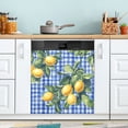thumbnail image 1 of Yayeee Magnetic Dishwasher Cover for The Front Decoration Home Kitchen Machine Sticker Protector, Green Lemon Plaid, 1 of 6
