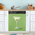 thumbnail image 1 of Yayeee Magnetic Dishwasher Cover for The Front Decoration Home Kitchen Machine Sticker Protector, Green Martini Glass, 1 of 6