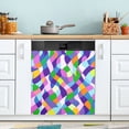 thumbnail image 1 of Yayeee Magnetic Dishwasher Cover for The Front Decoration Home Kitchen Machine Sticker Protector, Green Wavy Plaid, 1 of 6