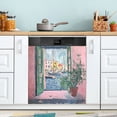 thumbnail image 1 of Yayeee Magnetic Dishwasher Cover for The Front Decoration Home Kitchen Machine Sticker Protector, Green Window Sea, 1 of 6
