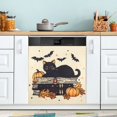 thumbnail image 1 of Yayeee Magnetic Dishwasher Cover for The Front Decoration Home Kitchen Machine Sticker Protector, Halloween Cat, 1 of 6