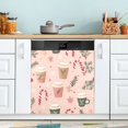 thumbnail image 1 of Yayeee Magnetic Dishwasher Cover for The Front Decoration Home Kitchen Machine Sticker Protector, Hand Drawn Cups, 1 of 6