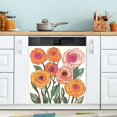 thumbnail image 1 of Yayeee Magnetic Dishwasher Cover for The Front Decoration Home Kitchen Machine Sticker Protector, Hand Drawn Floral, 1 of 6