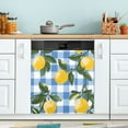 thumbnail image 1 of Yayeee Magnetic Dishwasher Cover for The Front Decoration Home Kitchen Machine Sticker Protector, Light Blue Plaid, 1 of 6