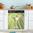 thumbnail image 1 of Yayeee Magnetic Dishwasher Cover for The Front Decoration Home Kitchen Machine Sticker Protector, Light Green Martini, 1 of 6