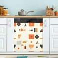thumbnail image 1 of Yayeee Magnetic Dishwasher Cover for The Front Decoration Home Kitchen Machine Sticker Protector, Minimalist Geometric Pattern, 1 of 6