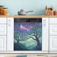 thumbnail image 1 of Yayeee Magnetic Dishwasher Cover for The Front Decoration Home Kitchen Machine Sticker Protector, Moonlight Forest, 1 of 6