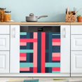 thumbnail image 1 of Yayeee Magnetic Dishwasher Cover for The Front Decoration Home Kitchen Machine Sticker Protector, Navy Blue Stripes, 1 of 6