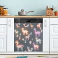 thumbnail image 1 of Yayeee Magnetic Dishwasher Cover for The Front Decoration Home Kitchen Machine Sticker Protector, Neon Llamas Pattern, 1 of 6
