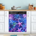 thumbnail image 1 of Yayeee Magnetic Dishwasher Cover for The Front Decoration Home Kitchen Machine Sticker Protector, Neon Pink Starfish, 1 of 6