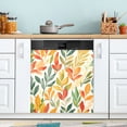 thumbnail image 1 of Yayeee Magnetic Dishwasher Cover for The Front Decoration Home Kitchen Machine Sticker Protector, Orange Autumn Leaves, 1 of 6