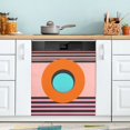 thumbnail image 1 of Yayeee Magnetic Dishwasher Cover for The Front Decoration Home Kitchen Machine Sticker Protector, Orange Circle, 1 of 6