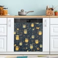thumbnail image 1 of Yayeee Magnetic Dishwasher Cover for The Front Decoration Home Kitchen Machine Sticker Protector, Orange Fireflies Pattern, 1 of 6