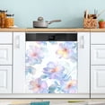 thumbnail image 1 of Yayeee Magnetic Dishwasher Cover for The Front Decoration Home Kitchen Machine Sticker Protector, Pastel Flower Pattern, 1 of 6