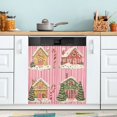 thumbnail image 1 of Yayeee Magnetic Dishwasher Cover for The Front Decoration Home Kitchen Machine Sticker Protector, Pink Christmas House, 1 of 6