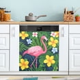 thumbnail image 1 of Yayeee Magnetic Dishwasher Cover for The Front Decoration Home Kitchen Machine Sticker Protector, Pink Flamingo Pattern, 1 of 6