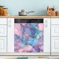 thumbnail image 1 of Yayeee Magnetic Dishwasher Cover for The Front Decoration Home Kitchen Machine Sticker Protector, Pink Marble Pattern, 1 of 6