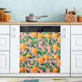 thumbnail image 1 of Yayeee Magnetic Dishwasher Cover for The Front Decoration Home Kitchen Machine Sticker Protector, Pink Oranges, 1 of 6
