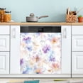 thumbnail image 1 of Yayeee Magnetic Dishwasher Cover for The Front Decoration Home Kitchen Machine Sticker Protector, Purple Flower Pattern, 1 of 6