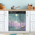 thumbnail image 1 of Yayeee Magnetic Dishwasher Cover for The Front Decoration Home Kitchen Machine Sticker Protector, Purple Forest Scene, 1 of 6