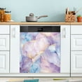 thumbnail image 1 of Yayeee Magnetic Dishwasher Cover for The Front Decoration Home Kitchen Machine Sticker Protector, Purple Marble Pattern, 1 of 6