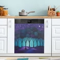 thumbnail image 1 of Yayeee Magnetic Dishwasher Cover for The Front Decoration Home Kitchen Machine Sticker Protector, Purple Moonlight Forest, 1 of 6