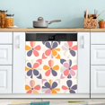 thumbnail image 1 of Yayeee Magnetic Dishwasher Cover for The Front Decoration Home Kitchen Machine Sticker Protector, Purple Retro Flower, 1 of 6