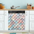 thumbnail image 1 of Yayeee Magnetic Dishwasher Cover for The Front Decoration Home Kitchen Machine Sticker Protector, Red Art Pattern, 1 of 6