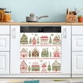 thumbnail image 1 of Yayeee Magnetic Dishwasher Cover for The Front Decoration Home Kitchen Machine Sticker Protector, Red Christmas House, 1 of 6