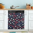 thumbnail image 1 of Yayeee Magnetic Dishwasher Cover for The Front Decoration Home Kitchen Machine Sticker Protector, Red Starry Pattern, 1 of 6