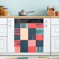 thumbnail image 1 of Yayeee Magnetic Dishwasher Cover for The Front Decoration Home Kitchen Machine Sticker Protector, Red Teal Plaid, 1 of 6