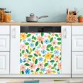 thumbnail image 1 of Yayeee Magnetic Dishwasher Cover for The Front Decoration Home Kitchen Machine Sticker Protector, Retro Blue Floral, 1 of 6