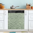 thumbnail image 1 of Yayeee Magnetic Dishwasher Cover for The Front Decoration Home Kitchen Machine Sticker Protector, Retro Green Abstract, 1 of 6
