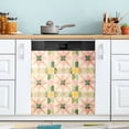 thumbnail image 1 of Yayeee Magnetic Dishwasher Cover for The Front Decoration Home Kitchen Machine Sticker Protector, Retro Pink Stars, 1 of 6