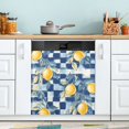 thumbnail image 1 of Yayeee Magnetic Dishwasher Cover for The Front Decoration Home Kitchen Machine Sticker Protector, Retro Plaid Lemon, 1 of 6
