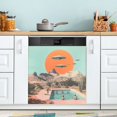 thumbnail image 1 of Yayeee Magnetic Dishwasher Cover for The Front Decoration Home Kitchen Machine Sticker Protector, Retro UFO, 1 of 6