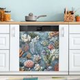 thumbnail image 1 of Yayeee Magnetic Dishwasher Cover for The Front Decoration Home Kitchen Machine Sticker Protector, Sea Plants Pattern, 1 of 6