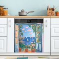thumbnail image 1 of Yayeee Magnetic Dishwasher Cover for The Front Decoration Home Kitchen Machine Sticker Protector, Sea Window, 1 of 6