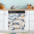 thumbnail image 1 of Yayeee Magnetic Dishwasher Cover for The Front Decoration Home Kitchen Machine Sticker Protector, Snowy Winter, 1 of 6