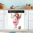 thumbnail image 1 of Yayeee Magnetic Dishwasher Cover for The Front Decoration Home Kitchen Machine Sticker Protector, Strawberry Ice Cream Pattern, 1 of 6