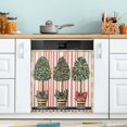 thumbnail image 1 of Yayeee Magnetic Dishwasher Cover for The Front Decoration Home Kitchen Machine Sticker Protector, Stripes Trees, 1 of 6