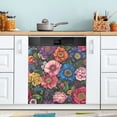 thumbnail image 1 of Yayeee Magnetic Dishwasher Cover for The Front Decoration Home Kitchen Machine Sticker Protector, Vibrant Blooming Flowers, 1 of 6