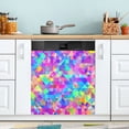thumbnail image 1 of Yayeee Magnetic Dishwasher Cover for The Front Decoration Home Kitchen Machine Sticker Protector, Vibrant Geometric Pattern, 1 of 6