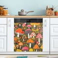 thumbnail image 1 of Yayeee Magnetic Dishwasher Cover for The Front Decoration Home Kitchen Machine Sticker Protector, Vibrant Mushroom, 1 of 6