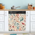 thumbnail image 1 of Yayeee Magnetic Dishwasher Cover for The Front Decoration Home Kitchen Machine Sticker Protector, Watercolor Leaves, 1 of 6